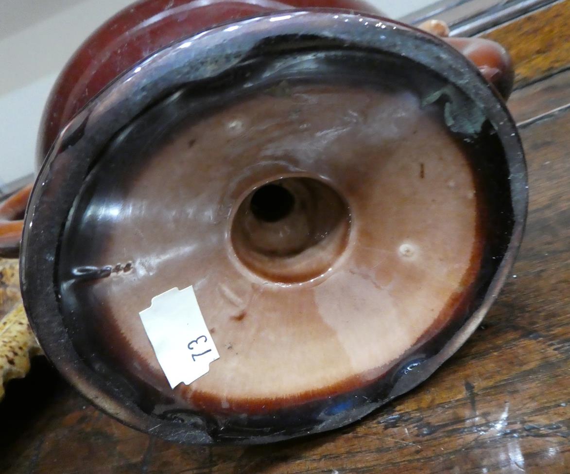 A Treacle Glaze Cadogan Teapot, circa 1840, of traditional form, indistinct impressed mark, 22cm - Image 5 of 6