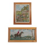 Acorn Industries: A G.J.Grainger and Son (Brandsby) Two English Oak Frames, with tapestry pictures