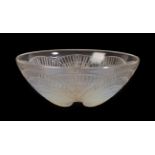 René Lalique (French, 1860-1945): A Coquilles Clear and Opalescent Glass Coupe, wheel cut mark R