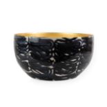 Jonathan Wade (Contemporary): A Ceramic Bowl, the exterior with blue brush work decoration in