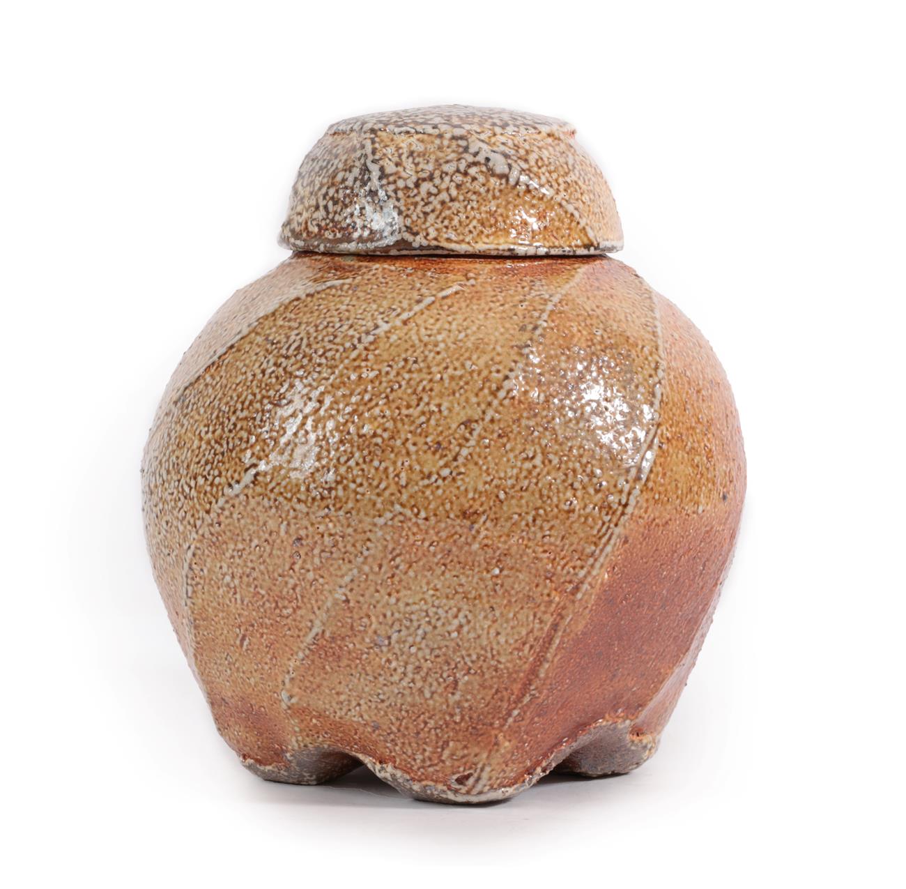 Ruthanne Amelia Tudball (b.1948): A Ginger Jar and Cover, faceted and soda glazed, impressed seal