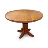 Foxman: A Don Craven (Boroughbridge): An English Oak 4ft Circular Dining Table, circa 1968, on a