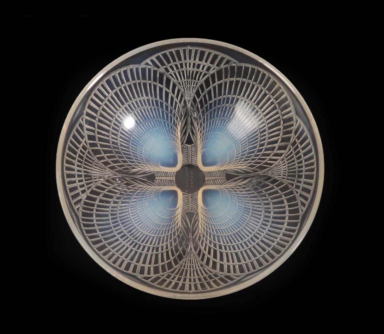 René Lalique (French, 1860-1945): A Coquilles Clear and Opalescent Glass Coupe, wheel cut mark R - Image 2 of 5