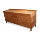 Foxman: A Don Craven (Boroughbridge): An English Oak Panelled Sideboard, with raised upstand,
