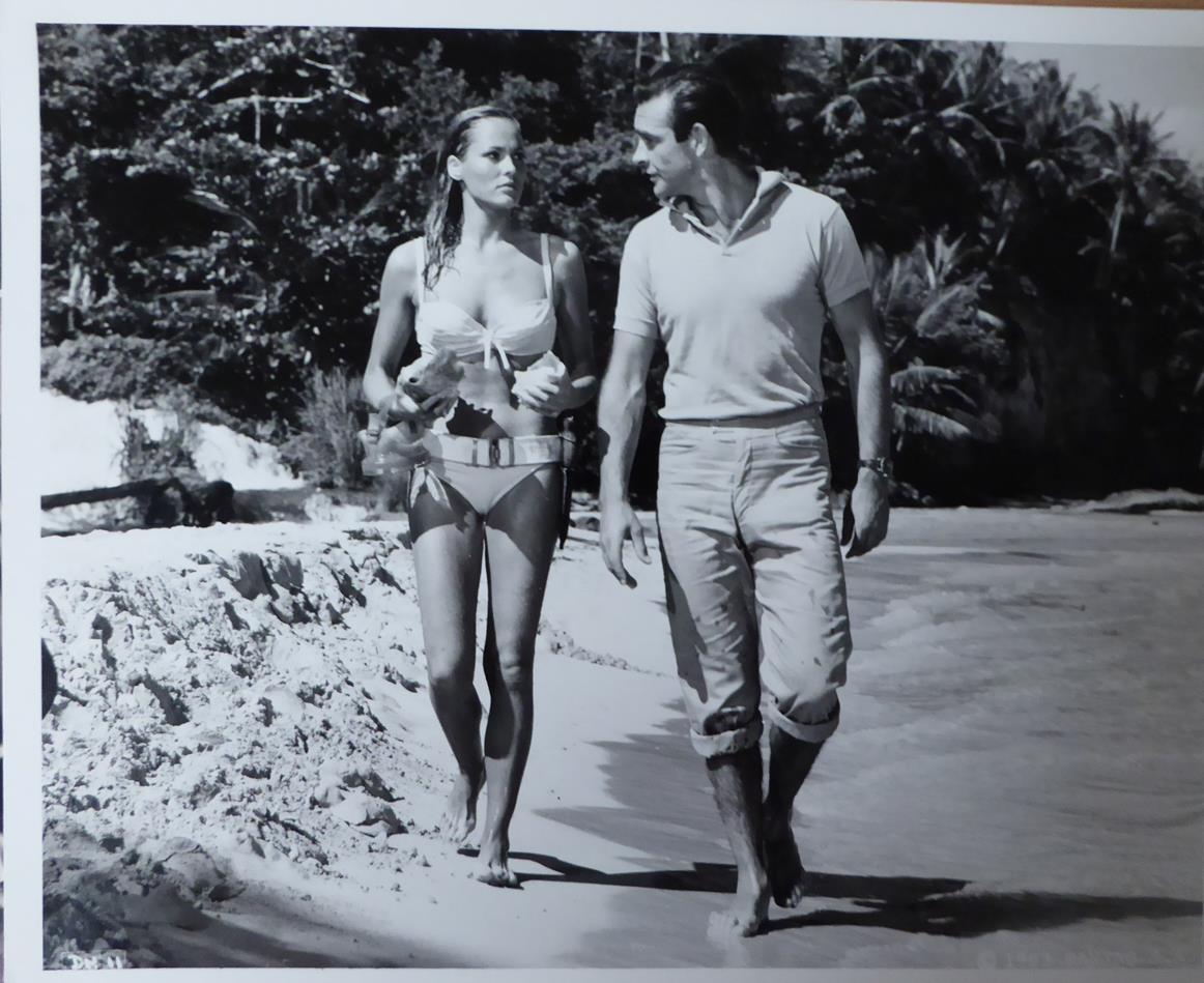 James Bond 007 Dr No Four Lobby Cards (all worn) together with two b/w 10x8 stills with cast lists - Image 20 of 21