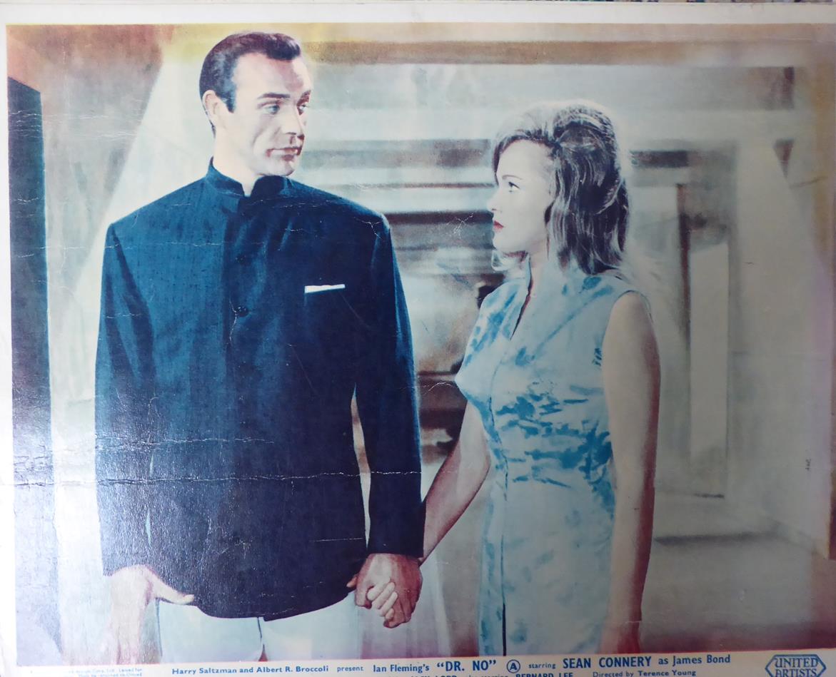 James Bond 007 Dr No Four Lobby Cards (all worn) together with two b/w 10x8 stills with cast lists - Image 16 of 21