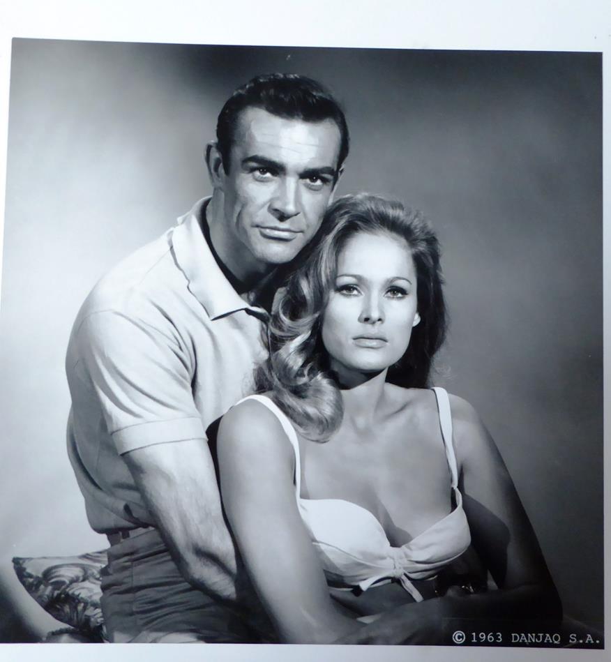 James Bond 007 Dr No Four Lobby Cards (all worn) together with two b/w 10x8 stills with cast lists - Image 7 of 21