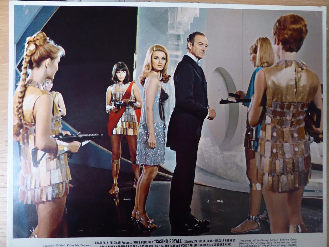 James Bond 007 Casino Royale Three Colour Lobby Cards together with seven b/w 10x8 film stills - Image 11 of 13