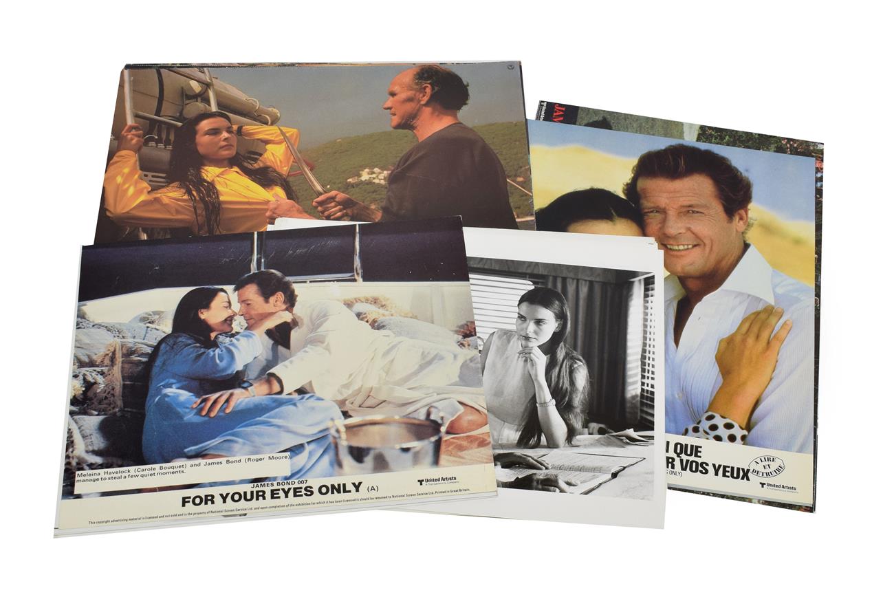 James Bond 007 For Your Eyes Only Seven German Colour Lobby Cards 'In Todlicher Mission' with two