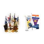 Airline Desk Flags And Pennants including Air France, ElAl, PIA, Air India, Swiss Air, Lufthansa and