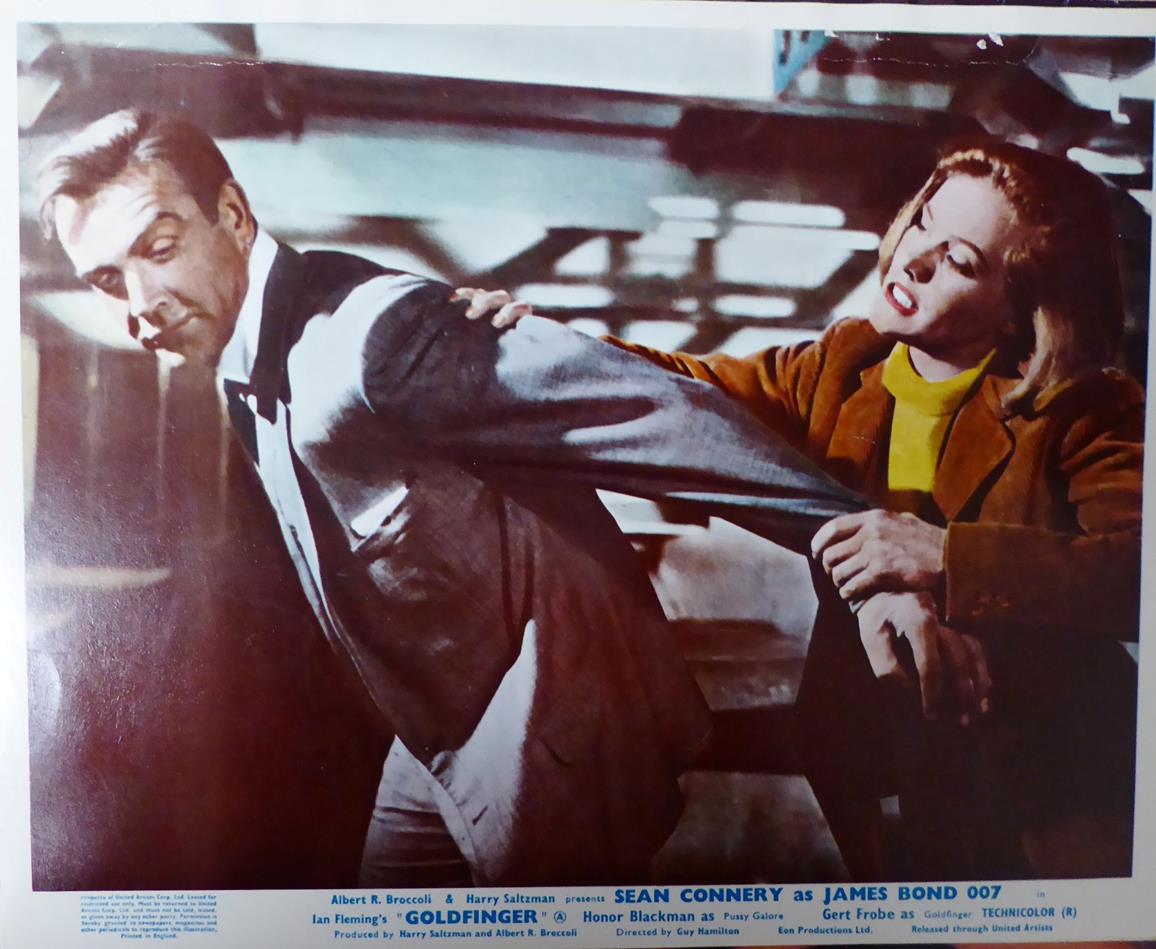 James Bond 007 Goldfinger Colour Lobby Cards a set of eight, together with various b/w stills - Image 21 of 23