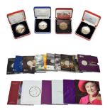 3 x Silver Proof £5 Coins: 1996 'Queen's 70th Birthday,' 1997 'Golden Wedding' & 1998 Prince Charles