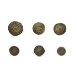 Edward III, 6 x Silver Coins comprising: pre-treaty groat, London Mint, fourth coinage with French