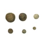 James I, 6 x Hammered Silver Coins comprising: shilling second coinage, third bust, mm. rose, rev.