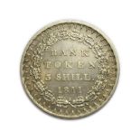 George III, Three Shillings Bank Token 1811, obv. armoured draped & laureate bust, rev. BANK TOKEN 3