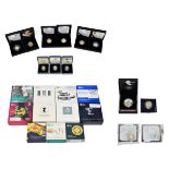 A Large Collection of 24 x UK Silver Proof Coins comprising: 3 x £5: 2013 '60th Anniversary of the