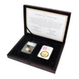 'The United Kingdom Two Coin Gold Set' comprising: gold proof sovereign 2016, Queen's portrait by