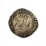 Elizabeth I Shilling, second issue (1560-61) without rose or date, mm. cross crosslet, obv. large