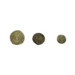 Henry VI (First Reign) Halfgroat Calais Mint, annulets at neck, no annulets on rev, mm. plain cross,