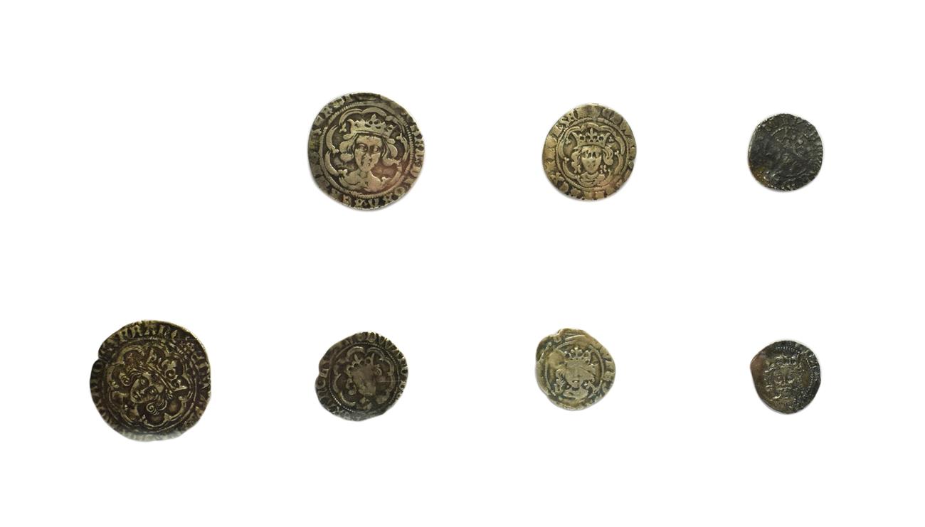 Edward IV, 3 x First Reign Silver Coins comprising: groat, London Mint, light coinage, no marks at