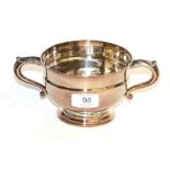 A George V silver bowl, maker's mark rubbed, London, 1920, retailed by Mappin and Webb, tapering and
