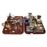 A collection of silver and silver plate, the silver comprising: a sugar-caster, by Adie Brothers,