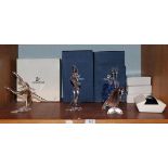 Three Swarovski Magic of the Dance figures, Isadora (2002) Antonio (2003) Anna (2004)