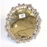 A George IV silver salver, by William Bateman, London, 1825, shaped circular and on three pad