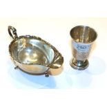 A George V silver sauce-boat, by Northern Goldsmiths, Birmingham, 1931, with shaped rim, 15.5cm