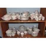 Royal Grafton Malvern pattern tea, coffee and dinnerware's; Royal Doulton York Town pattern tea