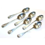 A Set of Six Victorian Silver Table-Spoons, by William Gibson and John Langman, London, 1894, Old