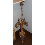 A 19th century gilt hanging lantern (a.f.)