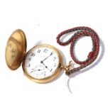 A 14k gold pocket watch