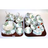 An English tea set, mid-19th century, in the Rockingham style; together with a pair of 19th