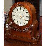 A mahogany striking table clock, signed James McCabe, Royal Exchange, London, mid-19th century,