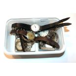 A group of wristwatches including Tissot, Seiko etc