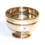 A George V silver bowl, by A & J Zimmerman, Birmingham, 1920, tapering cylindrical and on