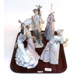 Five Lladro figures