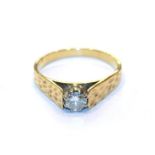 An 18 carat gold diamond solitaire ring, finger size Q. Gross weight 3.7 grams.