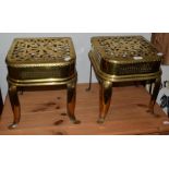 A pair of 19th century brass footmen