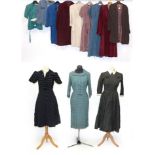 Circa 1940s and Later Suits, Coats and Separates, comprising a Jeune Mama by Gail Fashions blue self