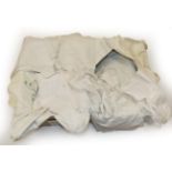Assorted White Linen and Cotton, comprising bed sheets, table linen, some with crochet edging,