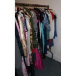 Assorted circa 1950's and later ladies costume etc (part rail)