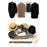 Mainly Early 20th Century Gentlemen's Clothing and Accessories, including a GA Dunn & Co black
