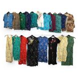 Collection of Circa 1930's and Later Chinese Brocade and Embroidered Jackets, Tops and Cheongsams,