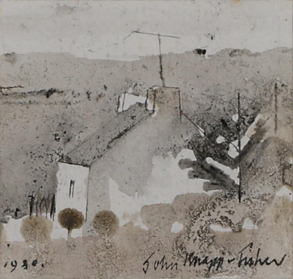 John Knapp-Fisher RCA (1931-2015) ''House on Vachelich Moor'' Signed and dated 1980, inscribed