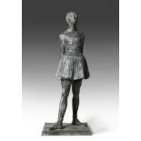 After Edgar Degas (1834-1917) French Standing ballerina Bronzed, 100cm high Sold together with a