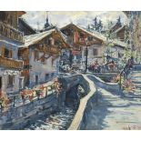 Sergei Chepik (1953-2011) Russian/French ''Megève'' Signed and dated 1995, inscribed verso,