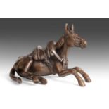 Sally Arnup FRBS, ARCA (1930-2015) ''Mule with Pack'' Signed and numbered III/X, bronze, 13.5cm high