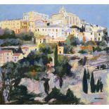 Tony Brummell-Smith (b.1949) ''Gordes- Summer'' Signed, inscribed verso and dated 2003, pastel, 67cm